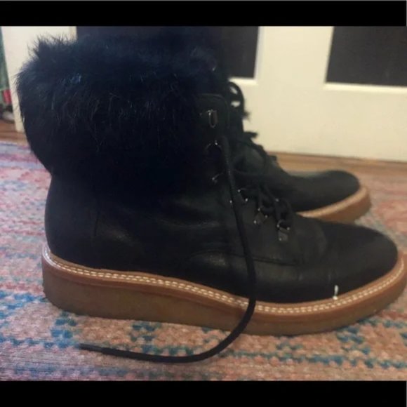 Botkier Women's Winter Leather Lace up Boots - Picture 10 of 11